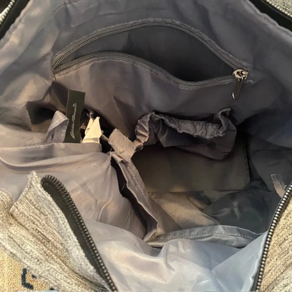 Eddie Bauer First Adventure Diaper Travel Tote Pockets Heather Gray